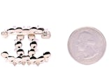 Chanel Crystal Pearl CC Brooch 1.0" Gold