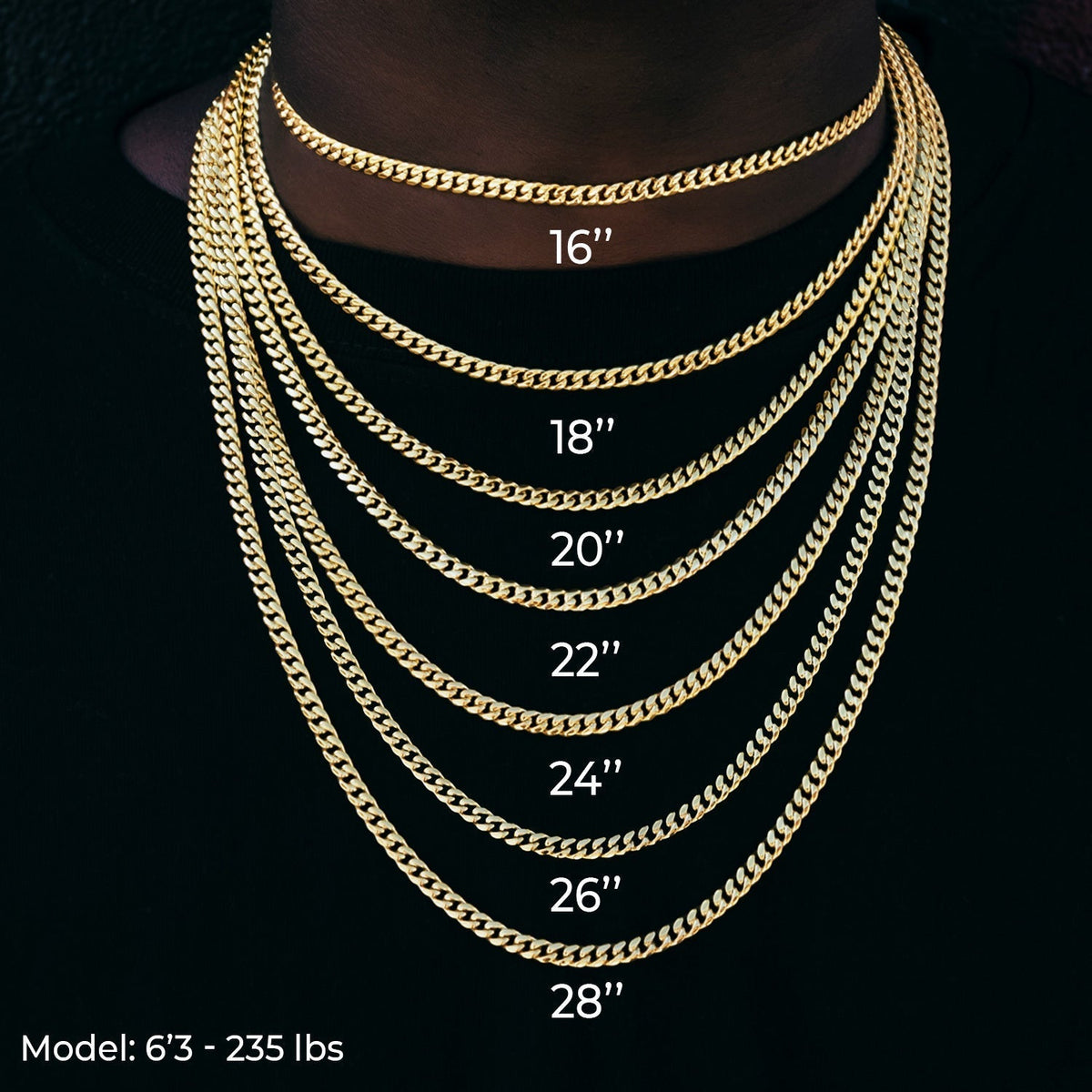 Diamond Square Cut Tennis Chain in White Gold